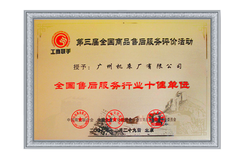 全國售后十佳單位(圖1)